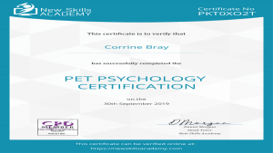 Pet Psychology Certification | Corks Critter Care